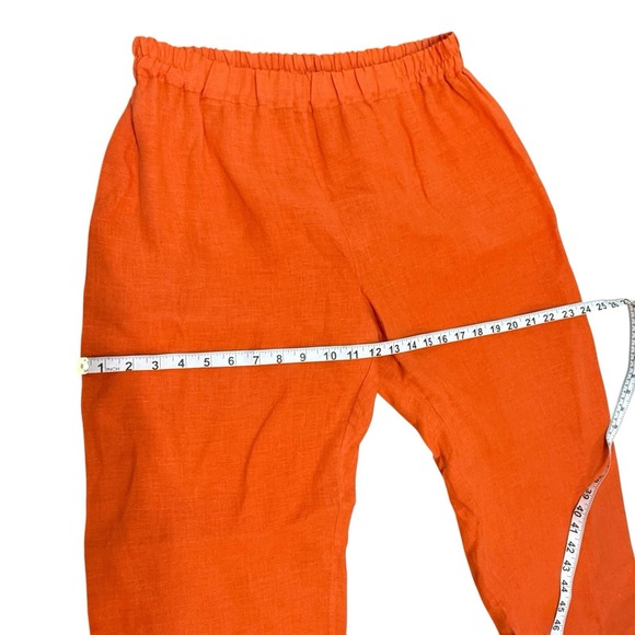 Sleeper Rumba Linen Lounge Suit Bright Orange Long Sleeve Matching Set Large - Picture 10 of 16